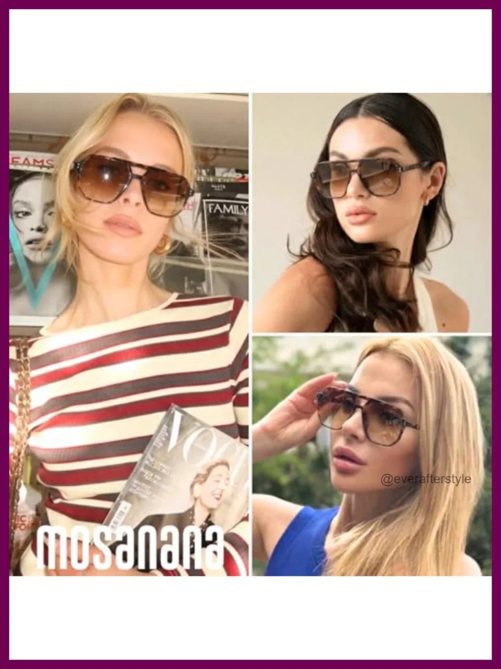 Oversized Polarized Aviator Sunglasses Geometric Frame Daily Fashion